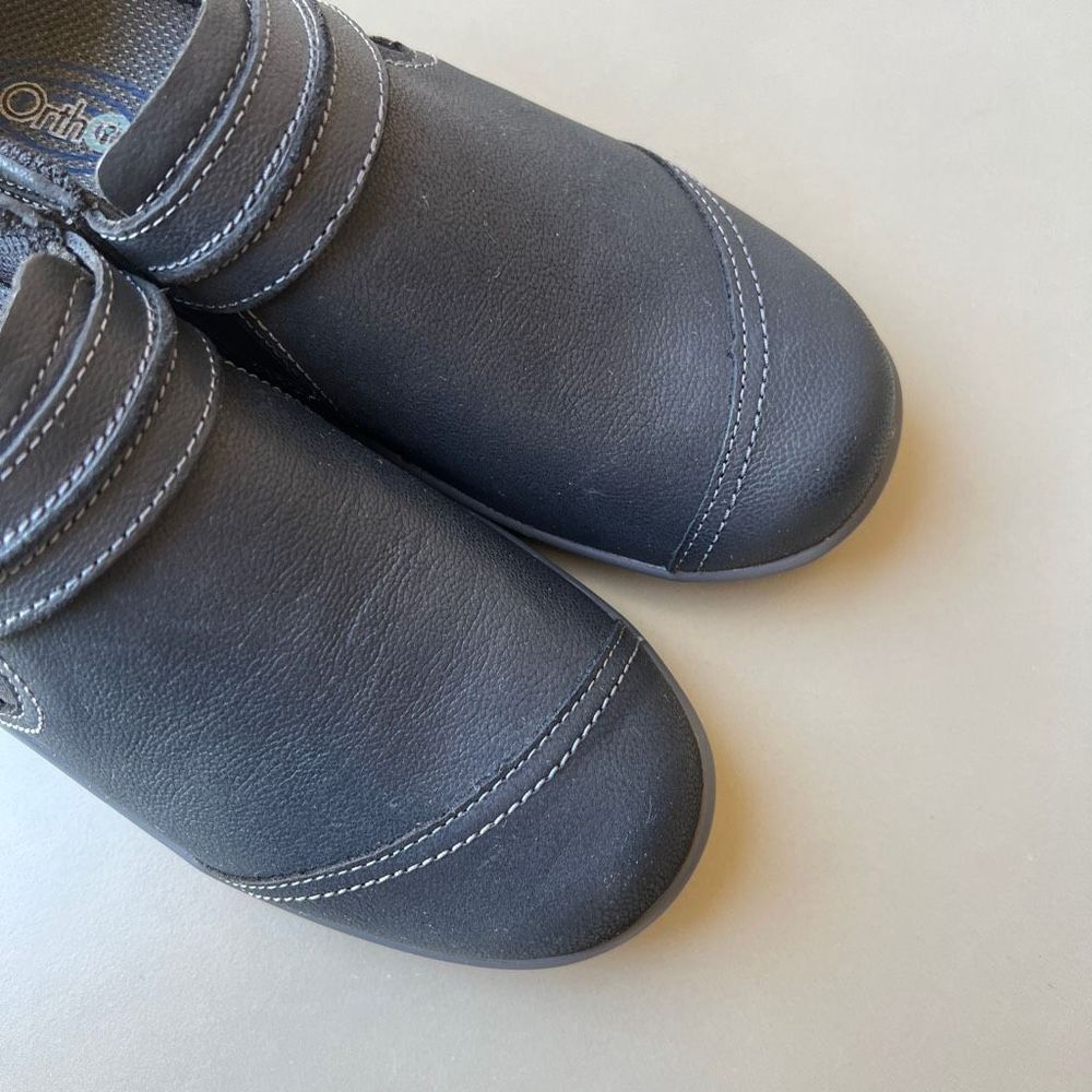 Orthofeet 813 Solerno Casual Orthotic Slip On Shoes Womens 7 Black Leather - Picture 13 of 13